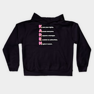 Karen Acronym Kids Hoodie